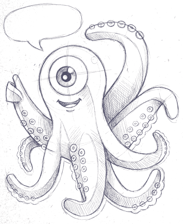 Charlie mascot drawing